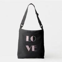 clear rose gold glitter love text