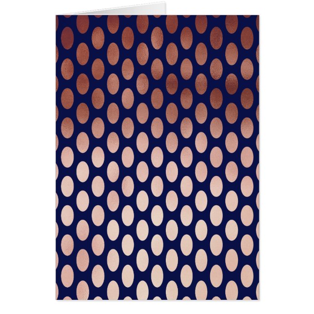 clear rose gold navy blue polka dots pattern (Front)