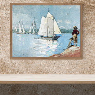 Clear Sailing Harbor Winslow Homer Poster