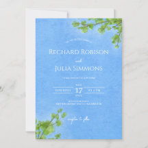 CLEAR Save The Date Invitation / Watercolor Tree