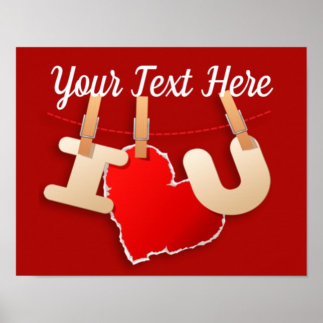 Clear & Simple Love Message Poster (Front)