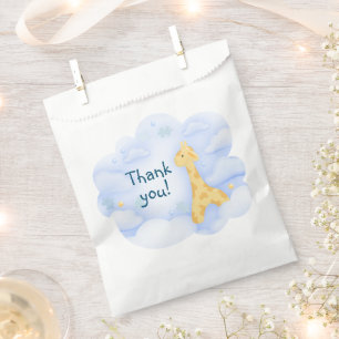 Clear sky blue for a newborn 1ST BIRTHDAY party Favour Bag