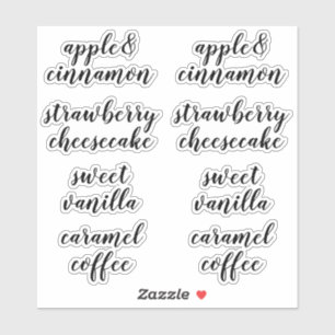 Clear Soy Candle And Soap Scent Labels