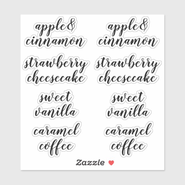 Clear Soy Candle And Soap Scent Labels (Sheet)