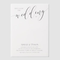 Clear Space Join Us Black Calligraphy Wedding
