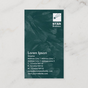 Clear Star - Dark Green Textured Business Card