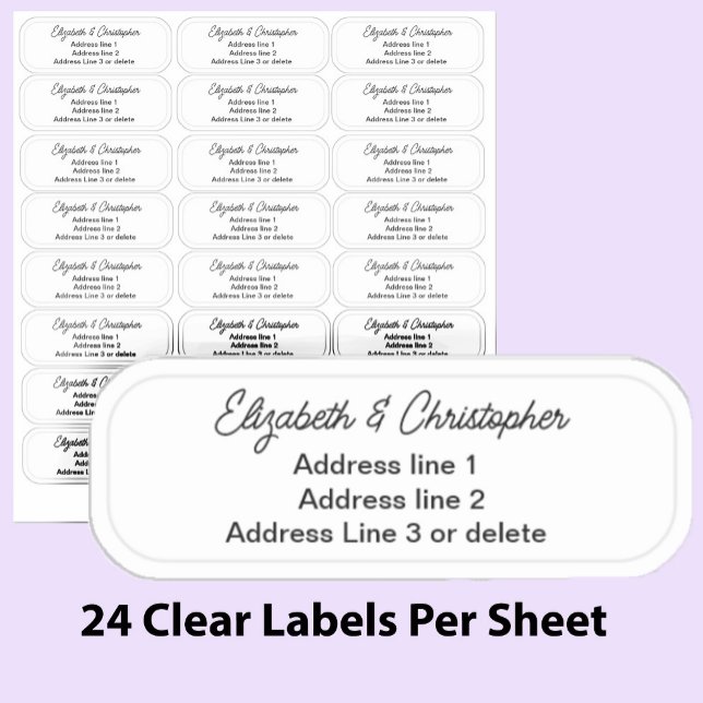 Clear Three Line Return Address Transparent  (Creator Uploaded)
