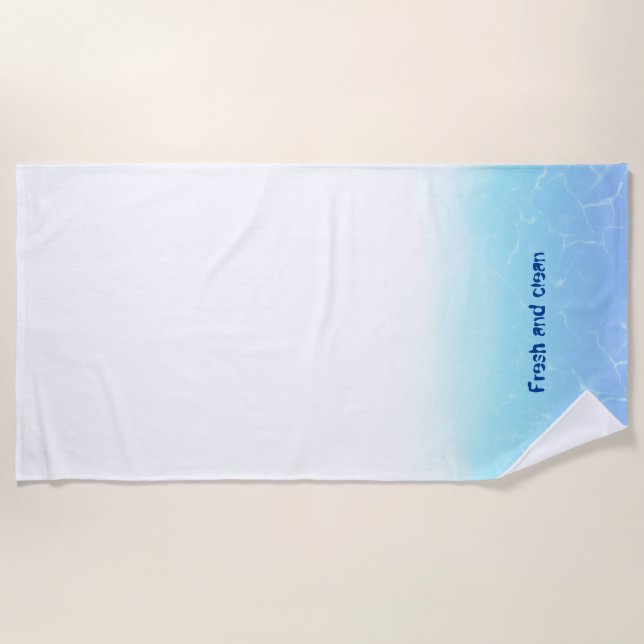 Clear water Edge fading Beach Towel (Front)