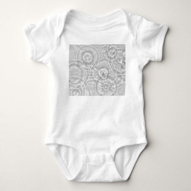 Clear Water Surface Abstract Texture Baby Bodysuit (Front)