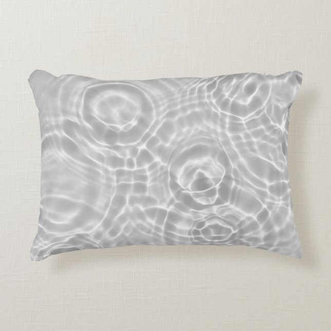 Clear Water Surface Abstract Texture Decorative Cushion (Front)