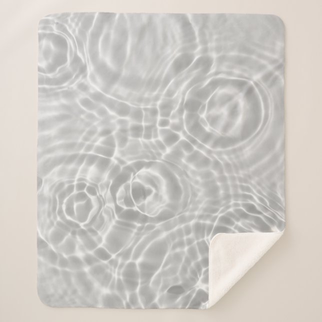 Clear Water Surface Abstract Texture Sherpa Blanket (Front)