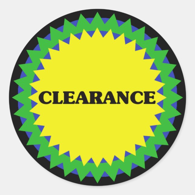 CLEARANCE Retail Sale Sticker (Front)