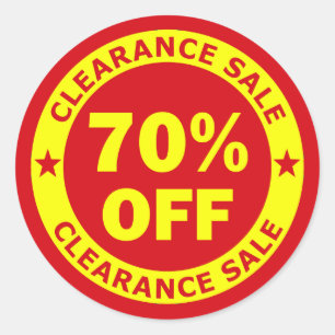 Clearance Sale 70 Percent Off Classic Round Sticker