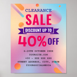 CLEARANCE SALE DISCOUNT SHOP POSTER