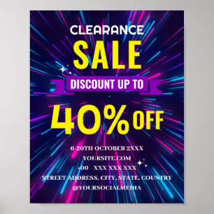 CLEARANCE SALE DISCOUNT SHOP POSTER