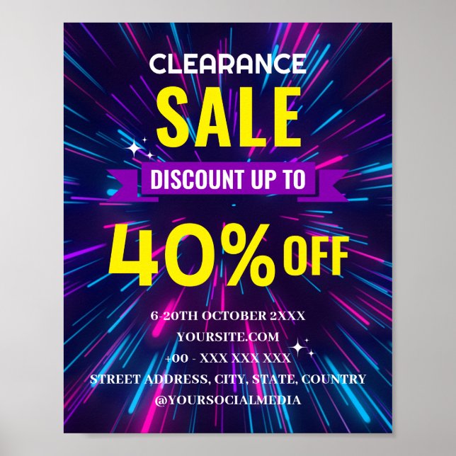 CLEARANCE SALE DISCOUNT SHOP POSTER (Front)