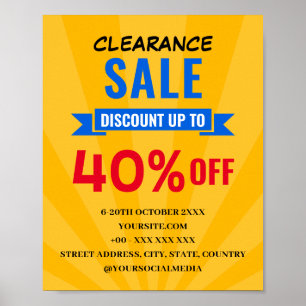 CLEARANCE SALE DISCOUNT SHOP POSTER