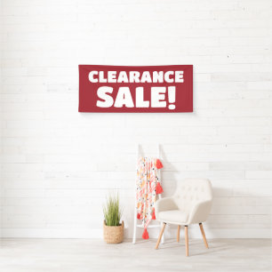 Clearance Sale! Red Banner