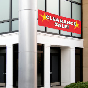Clearance Sale Red Banner