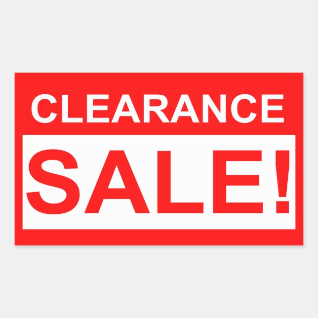 Clearance sale red stickers (Front)