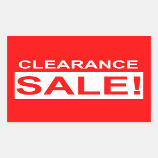 Clearance sale red stickers