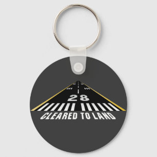 Cleared To Land Runway Key Ring