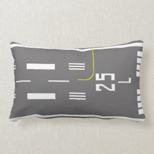 Cleared to Land Runway Pillow, LAX 25L/24R Lumbar Cushion