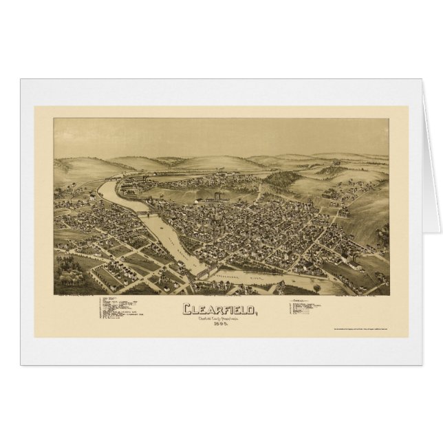 Clearfield, PA Panoramic Map - 1895 (Front Horizontal)