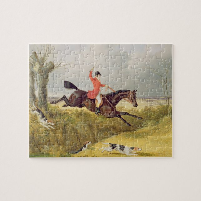 Clearing a Ditch, 1839 (oil on panel) Jigsaw Puzzle (Horizontal)