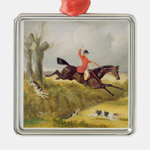Clearing a Ditch, 1839 (oil on panel) Metal Ornament