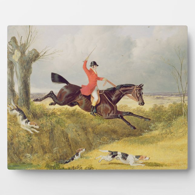 Clearing a Ditch, 1839 (oil on panel) Plaque (Front)