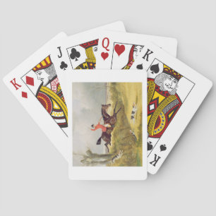 Clearing a Ditch, 1839 (oil on panel) Playing Cards