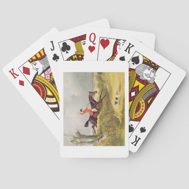 Clearing a Ditch, 1839 (oil on panel) Playing Cards (Back)