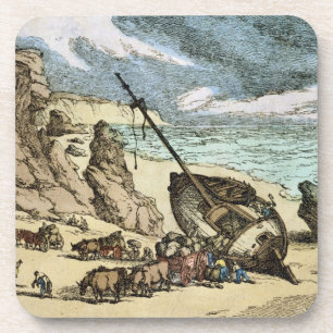 Clearing a Wreck on the North Coast of Cornwall, f Coaster