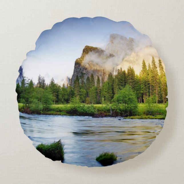 Clearing Storm Round Cushion (Front)