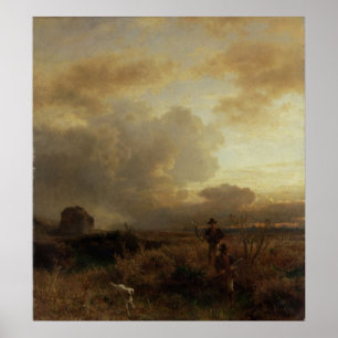 Clearing Thunderstorm in the Countryside, 1857 Poster