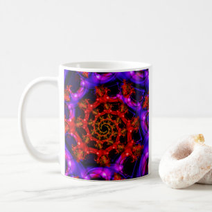 Clearly Red and Blue Fractal Art Coffee Mug