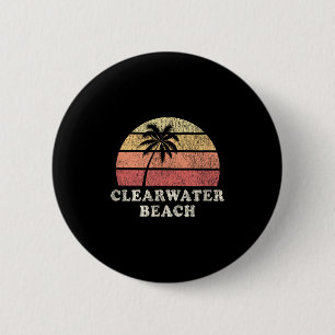 Clearwater Beach Fl Vintage 70s Retro Throwback De 6 Cm Round Badge