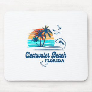 Clearwater Beach Florida 2025 Sunset Vintage 70's Mouse Pad