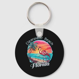 Clearwater Beach Florida Beach Flamingo Tropical S Key Ring
