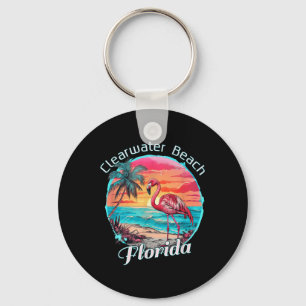 Clearwater Beach Florida Beach Flamingo Tropical S Key Ring
