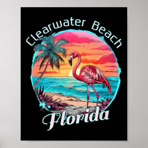 Clearwater Beach Florida Beach Flamingo Tropical S Poster