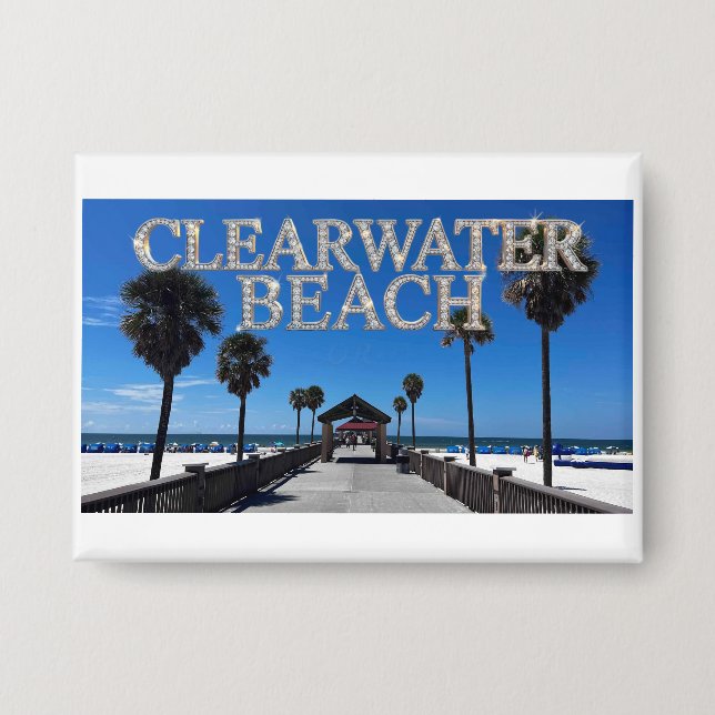 Clearwater Beach Florida Button (Front)
