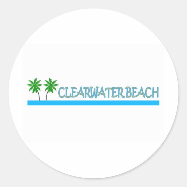 Clearwater Beach, Florida Classic Round Sticker (Front)