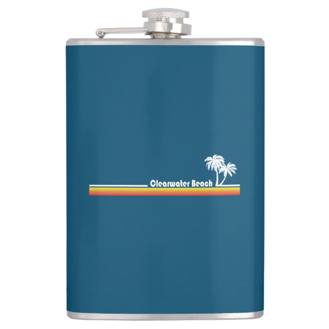 Clearwater Beach Florida Hip Flask (Front)