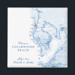 Clearwater Beach Florida Map Wedding Favour Magnet<br><div class="desc">Quick and easy ordering! These Clearwater Beach, Florida map magnets are perfect wedding favours to welcome your destination wedding guests with welcome bag goodies, or customise them for your wedding party. The heart is over Clearwater Beach, but you can move the heart by clicking "Edit Using design tool" under "Personalise"....</div>