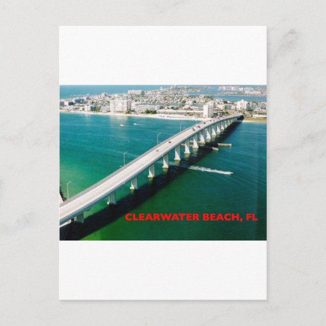 CLEARWATER BEACH FLORIDA POSTCARD (Front)