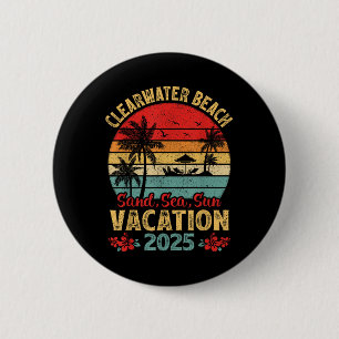 Clearwater Beach Florida Sand Sea Sun Vacation 202 6 Cm Round Badge