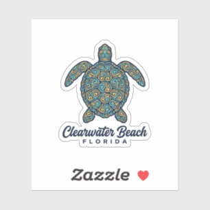 Clearwater Beach Florida Sea Turtle Vector Design_