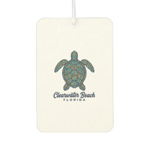 Clearwater Beach Florida Sea Turtle Vector Design_ Car Air Freshener